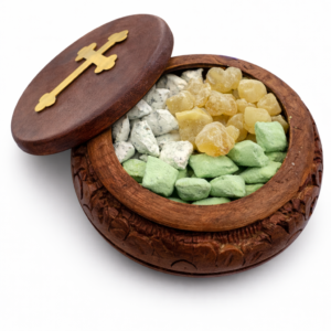 Athos Weihrauch 20g in edler Holzbox handgemachter Kloster Weihrauch