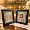 Ikonenpaar Kasan und Christus Pantokrator als christliches Hochzeitsgeschenk
