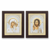 Ikonen-Set 2er – Maria mit Kind & Christus Pantokrator – Detailaufnahme