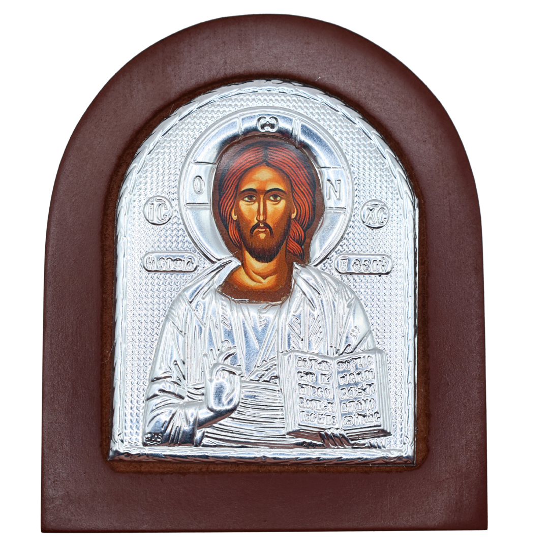 Byzantinische Ikonen 2er Set mit Maria mit Kind und Jesus Christus 12x14 cm