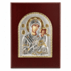 Tauf-Schmuckschatulle mit Ikone – für Kreuz, Armband & Erinnerungsstücke 17 Holzschatulle mit Ikone Gottesmutter mit Jesuskind Berg Griechenland 23x18 cm Mahagoni