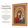 Gewebte Ikone Gottesmutter von Kasan, 35 × 45 cm – Detailaufnahme