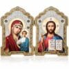 Ikonen-Diptychon aus Holz – Kasan & Pantokrator, 13 × 18 cm von misticSparks