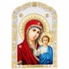 Ikonen-Diptychon aus Holz – Kasan & Pantokrator, 20 × 13 cm – Detailaufnahme 2 Ikonen-Diptychon aus Holz – Kasan & Pantokrator, 20 × 13 cm – Detailaufnahme