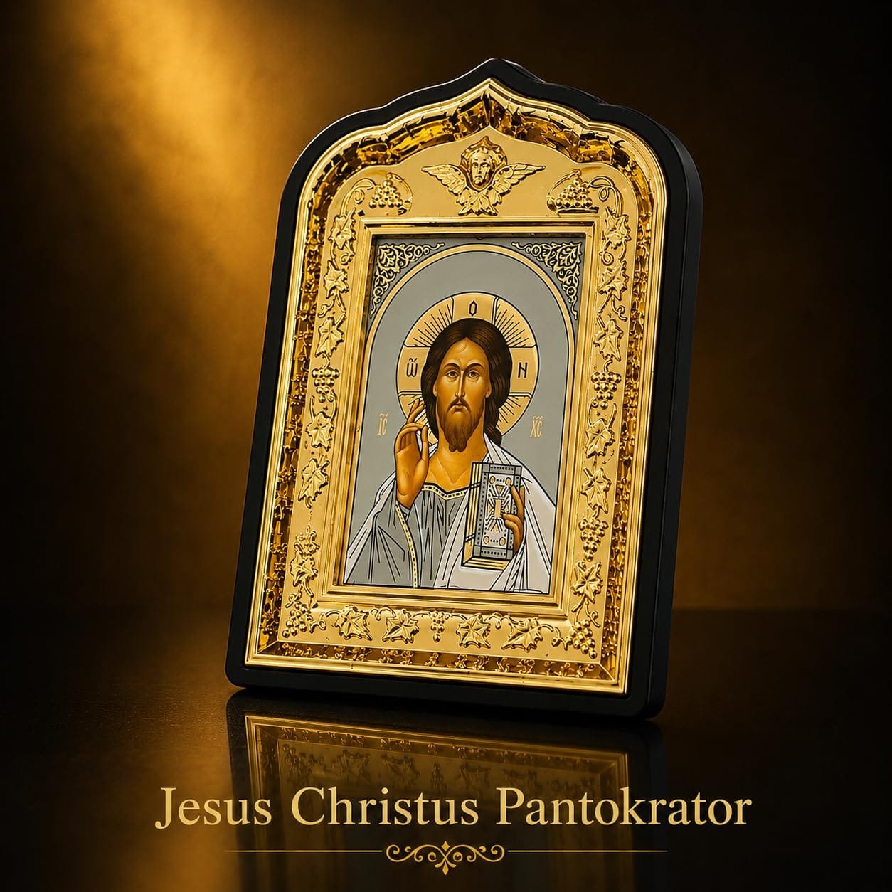 Ikonen-Set 2er – Maria mit Kind & Jesus Christus – Detailaufnahme