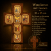 misticSparks Wandkreuz aus Holz mit Ikonen 25 x 15 cm – Kreuz mit Heiligenbildern aus Griechenland – Handgefertigtes Unikat – Christliche Wanddeko – Geschenk zu Taufe, Kommunion
