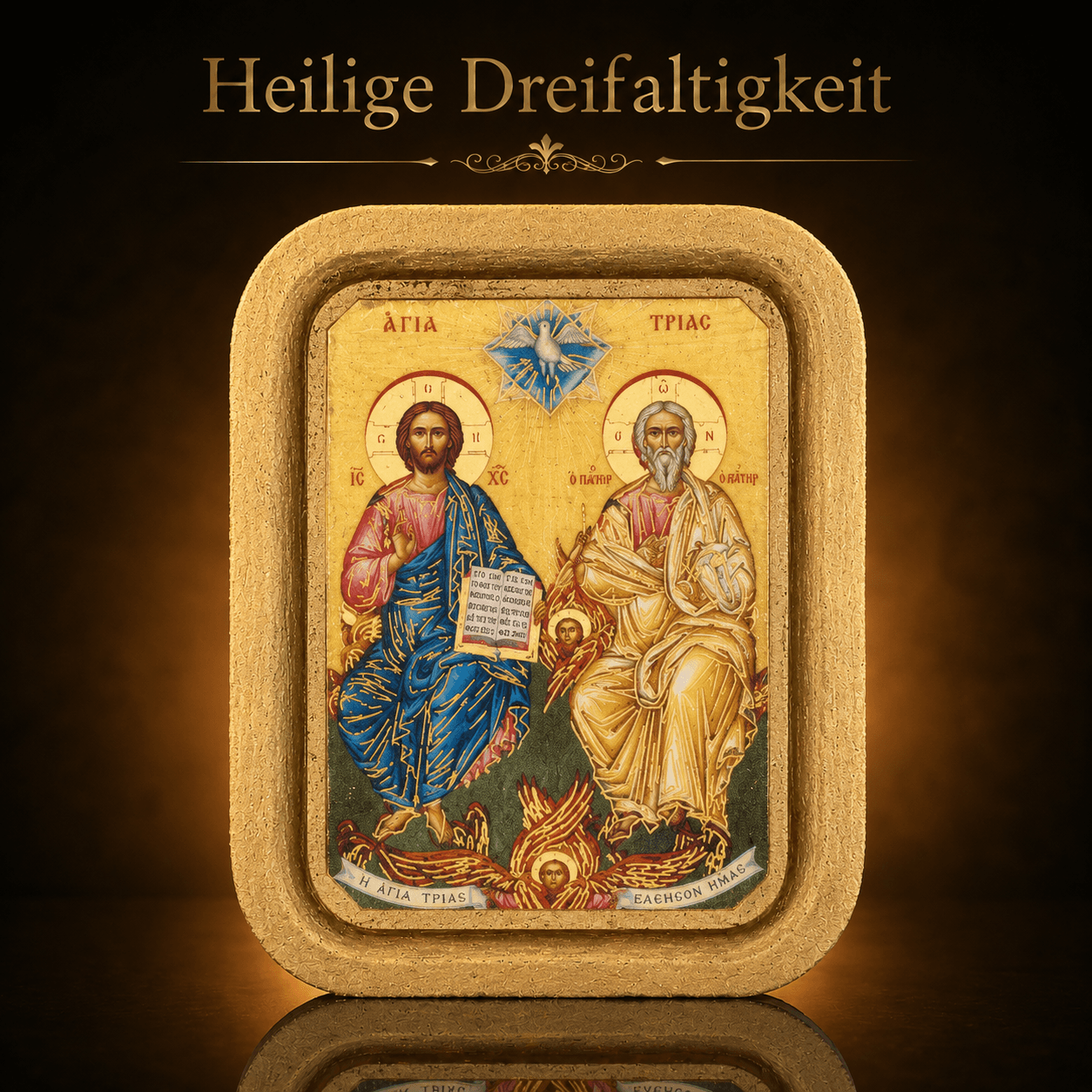 misticSparks Wandkreuz aus Holz mit Ikonen 25 x 15 cm – Kreuz mit Heiligenbildern aus Griechenland – Handgefertigtes Unikat – Christliche Wanddeko – Geschenk zu Taufe, Kommunion