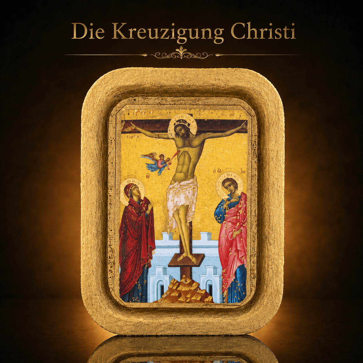 misticSparks Wandkreuz aus Holz mit Ikonen 25 x 15 cm – Kreuz mit Heiligenbildern aus Griechenland – Handgefertigtes Unikat – Christliche Wanddeko – Geschenk zu Taufe, Kommunion