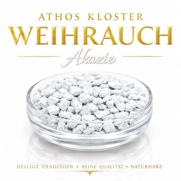 Griechischer Kirchenweihrauch Akazie in einer Glasschale