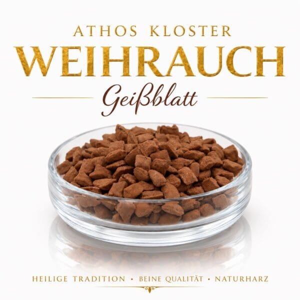 Griechischer Kirchenweihrauch Geißblatt in einer Glasschale