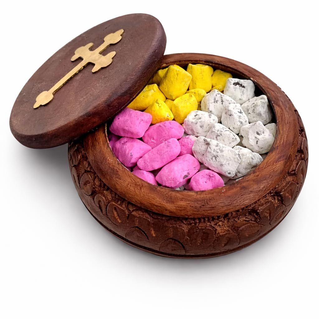 Griechischer Kirchenweihrauch 20 g in Holzbox – Duftvariante Floral & Exotisch Griechischer Kirchenweihrauch 20 g in Holzbox – Duftvariante Floral & Exotisch