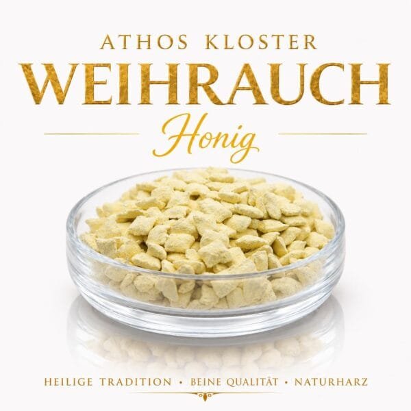 Griechischer Kirchenweihrauch Honig in einer Glasschale