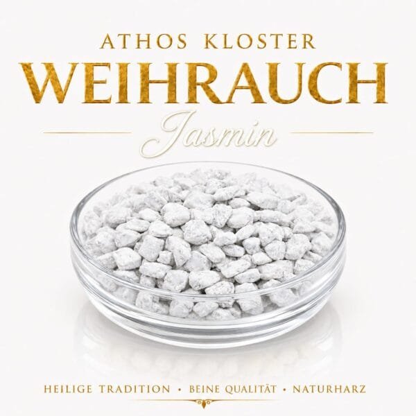 Griechischer Kirchenweihrauch Jasmin in einer Glasschale