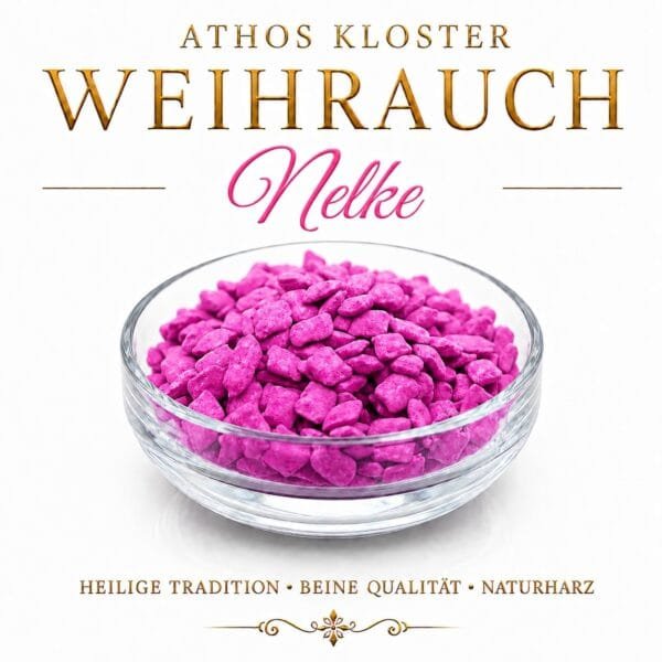 Griechischer Kirchenweihrauch Nelke in einer Glasschale