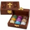 Kloster Weihrauch Geschenkset in Holzbox mit Kreuz Kloster Weihrauch Geschenkset in Holzbox mit Kreuz von misticSparks