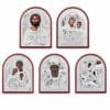 Mini-Ikonen Set, 5 Stück, 7 × 6 cm von misticSparks