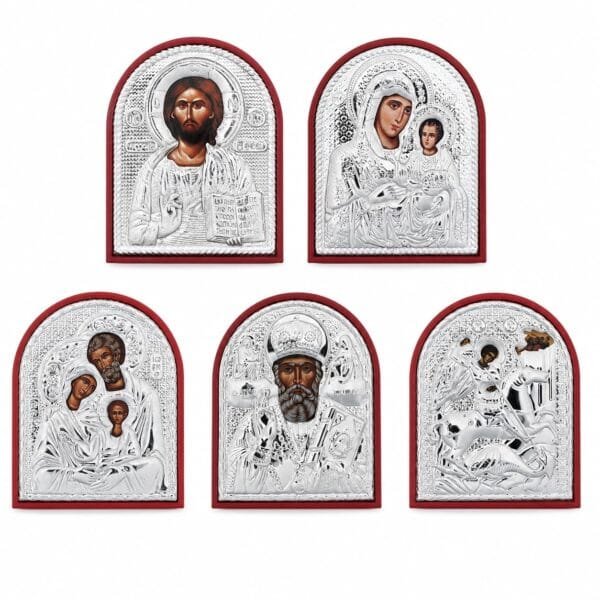 Mini-Ikonen Set, 5 Stück, 7 × 6 cm von misticSparks