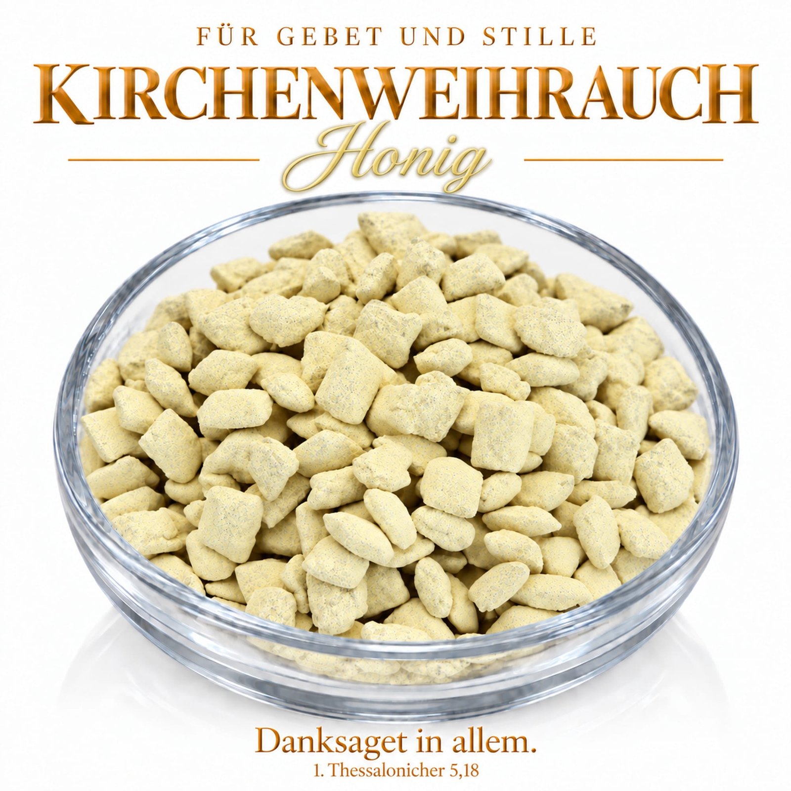 misticSparks Kirchenweihrauch Honig – Glasschale misticSparks Kirchenweihrauch Honig in einer Glasschale