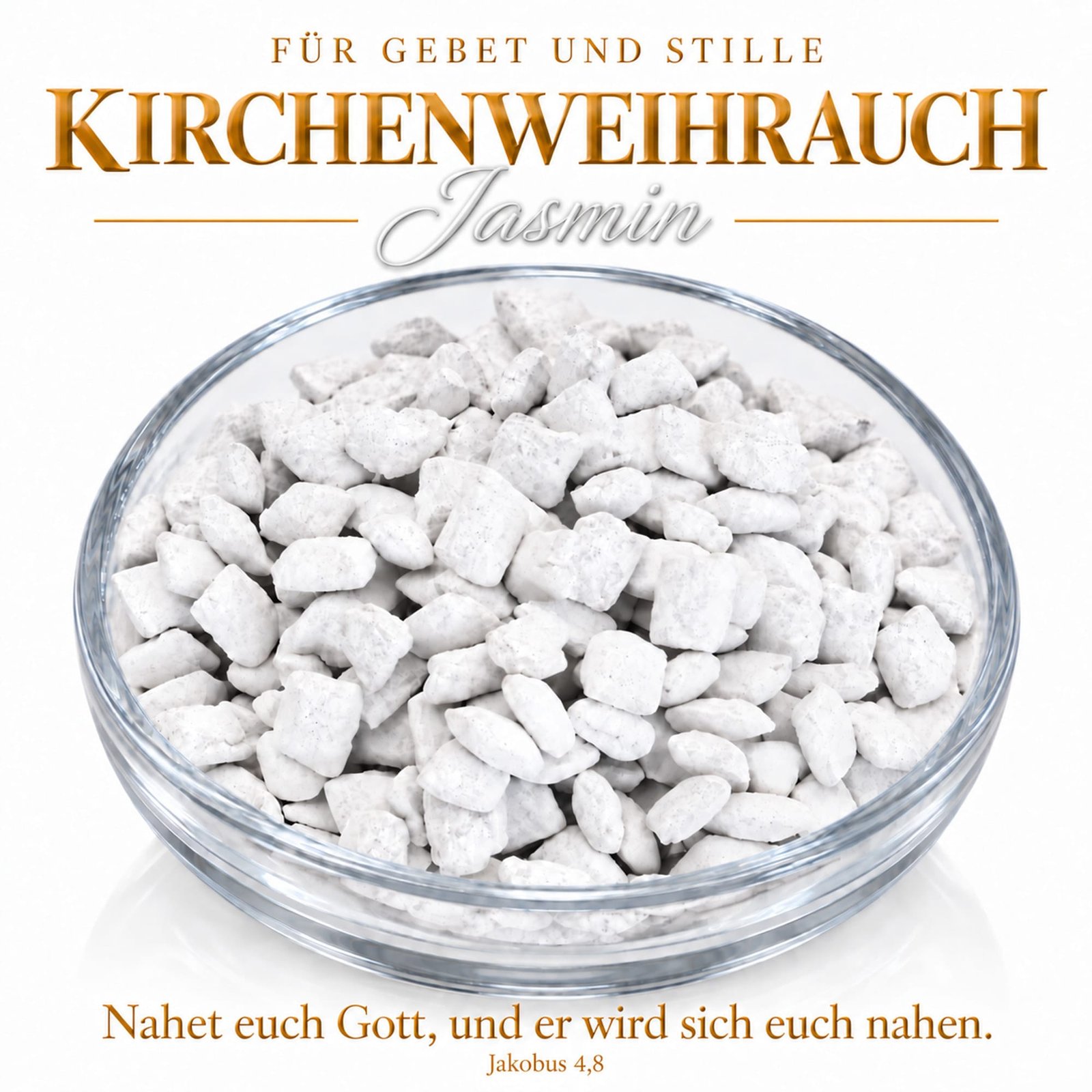 misticSparks Kirchenweihrauch Jasmin in einer Glasschale