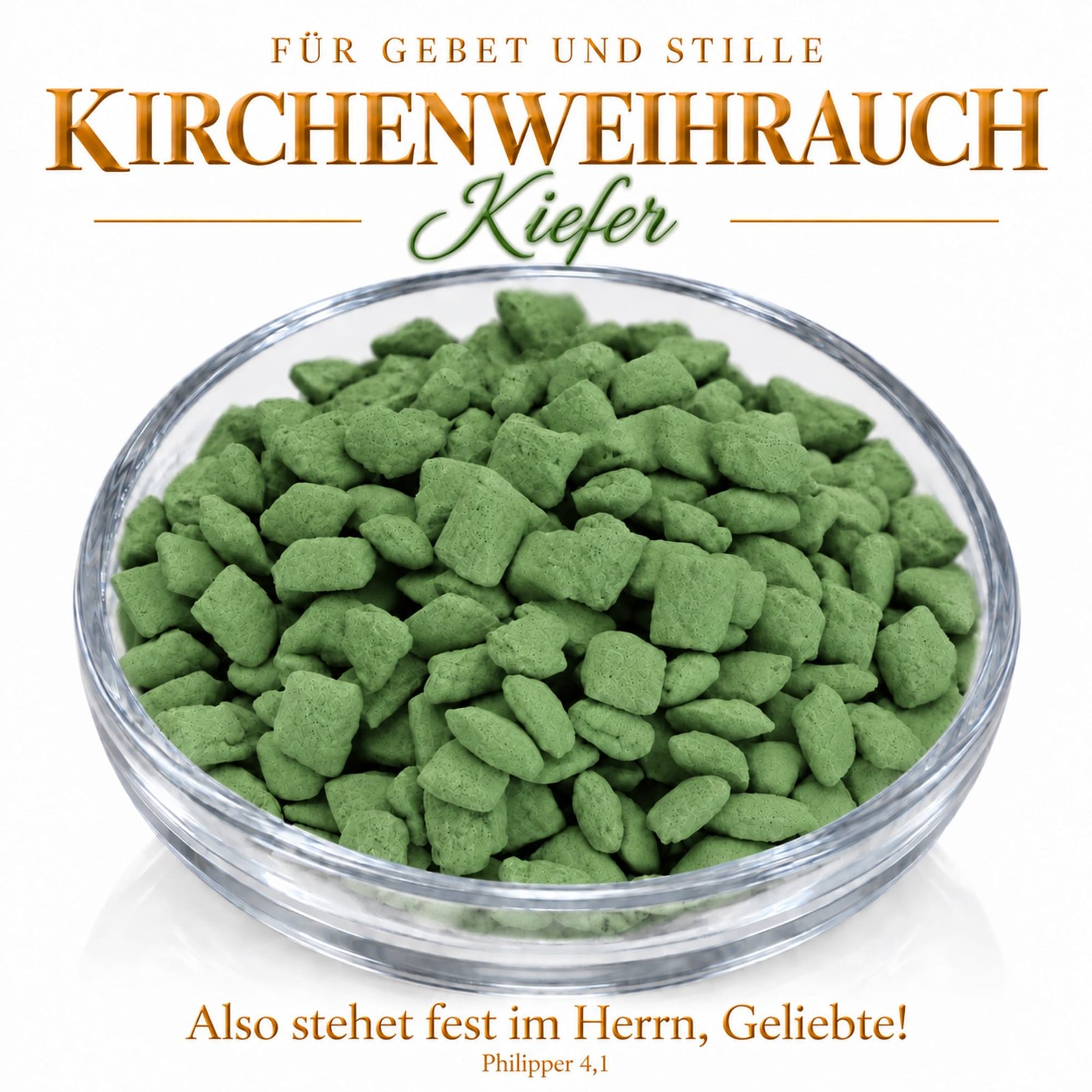 misticSparks Kirchenweihrauch Kiefer in einer Glasschale