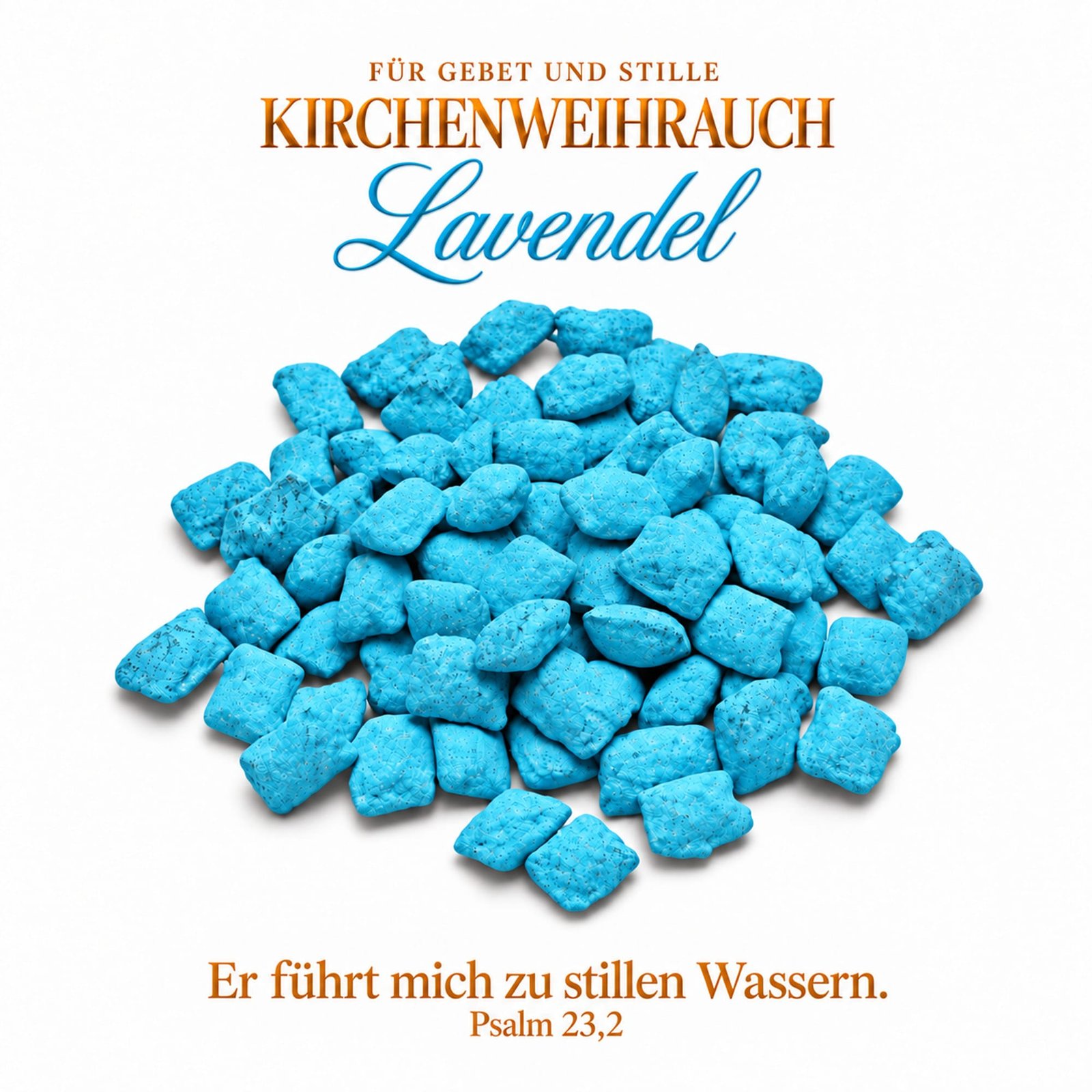 misticSparks Kirchenweihrauch Lavendel als lose Weihrauchkörner auf weißem Hintergrund