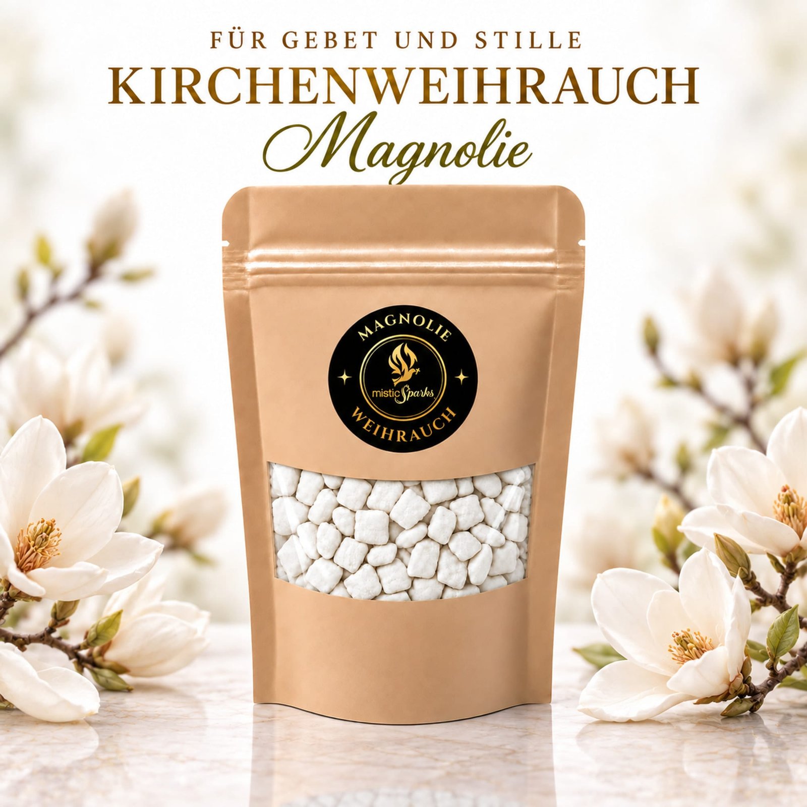 misticSparks Kirchenweihrauch Magnolie – Beutel mit Duftmotiv misticSparks Kirchenweihrauch Magnolie im Beutel mit dekorativem Duftmotiv