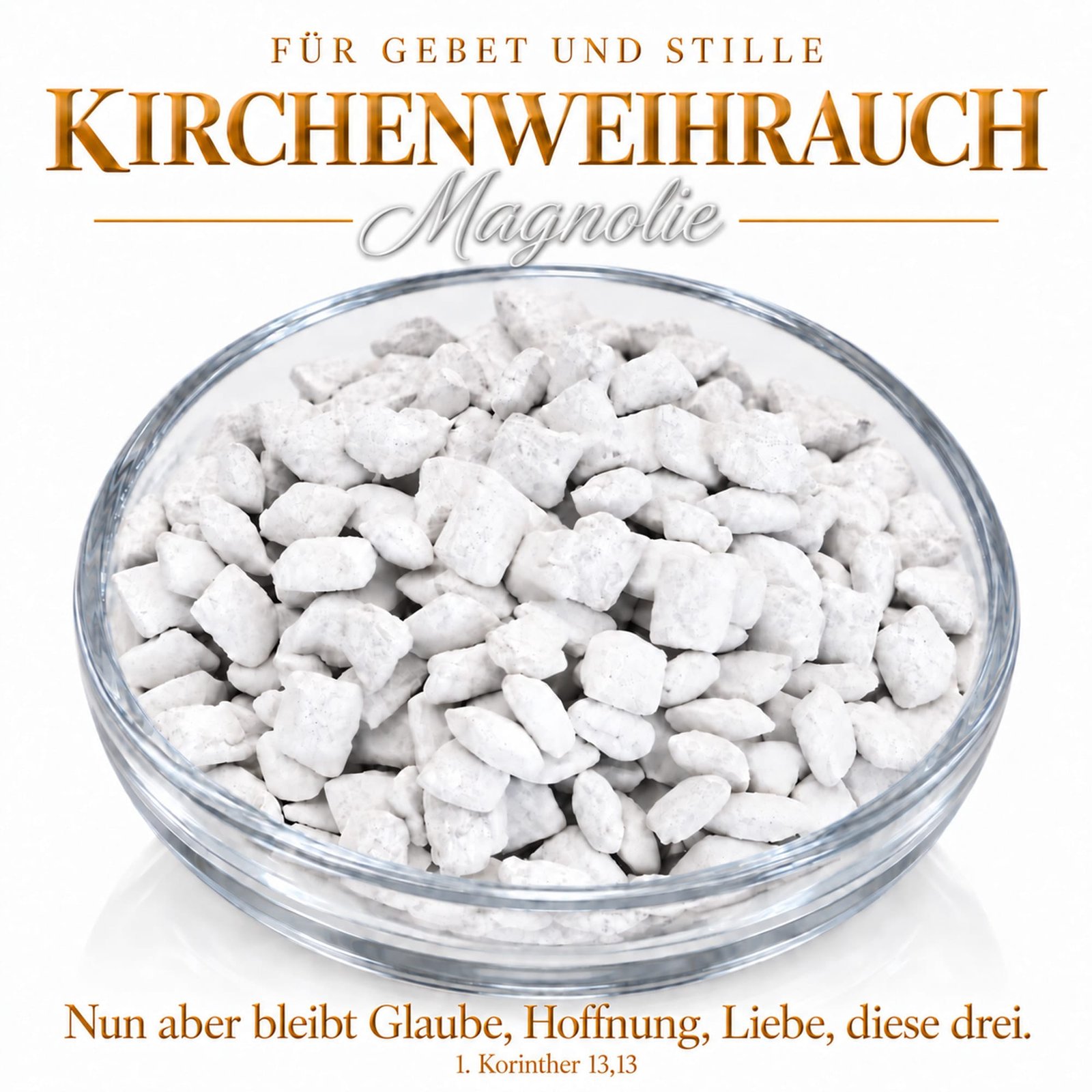 misticSparks Kirchenweihrauch Magnolie – Glasschale misticSparks Kirchenweihrauch Magnolie in einer Glasschale