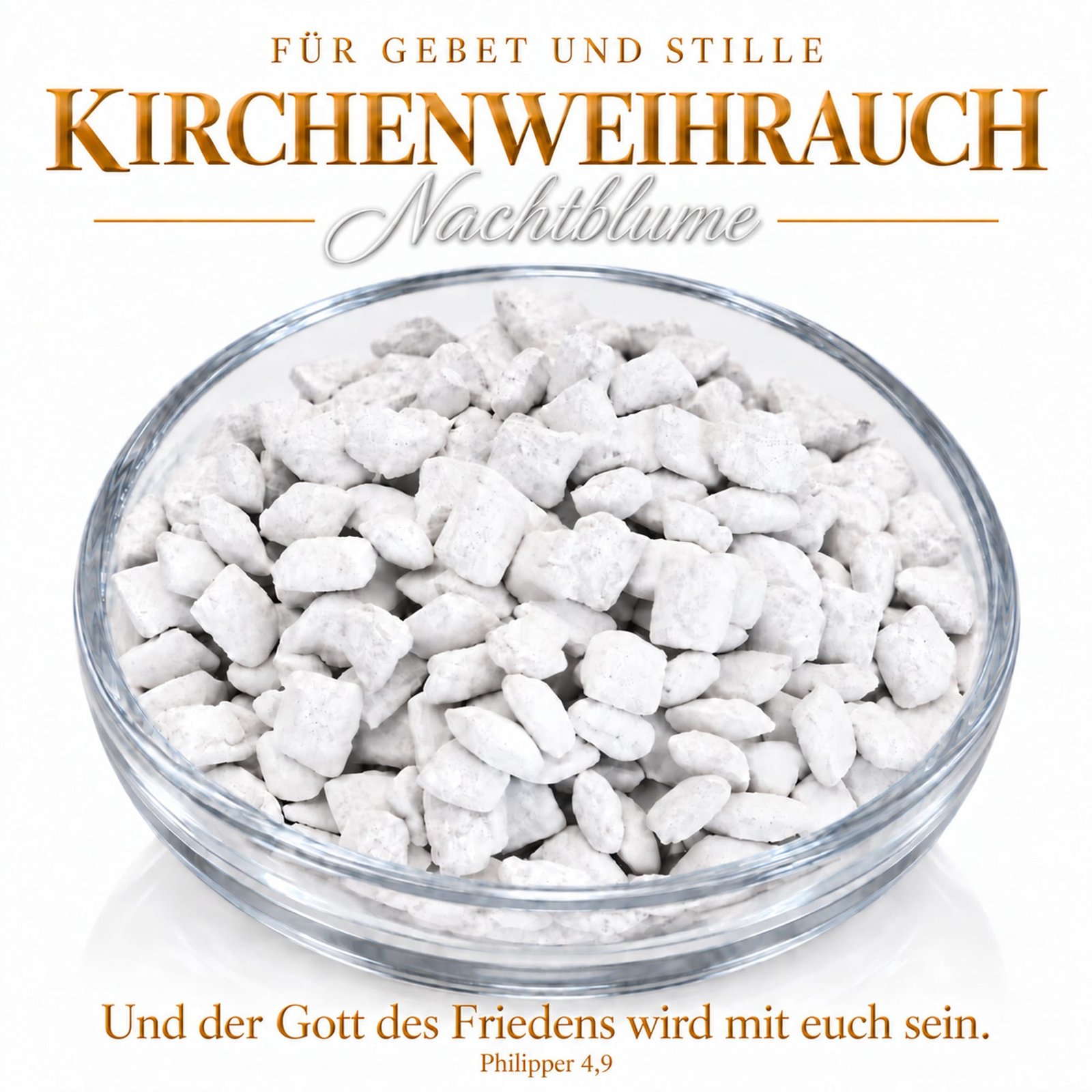 misticSparks Kirchenweihrauch Nachtblume in einer Glasschale