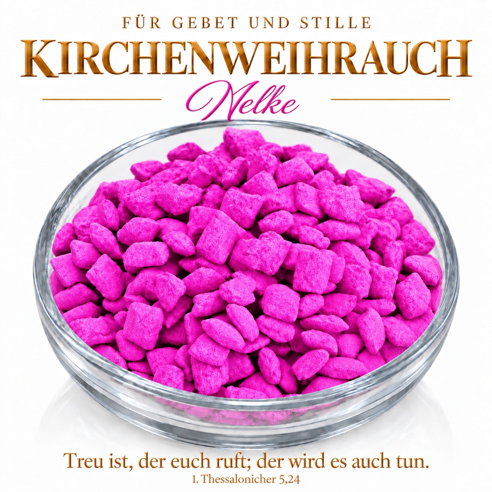 misticSparks Kirchenweihrauch Nelke in einer Glasschale