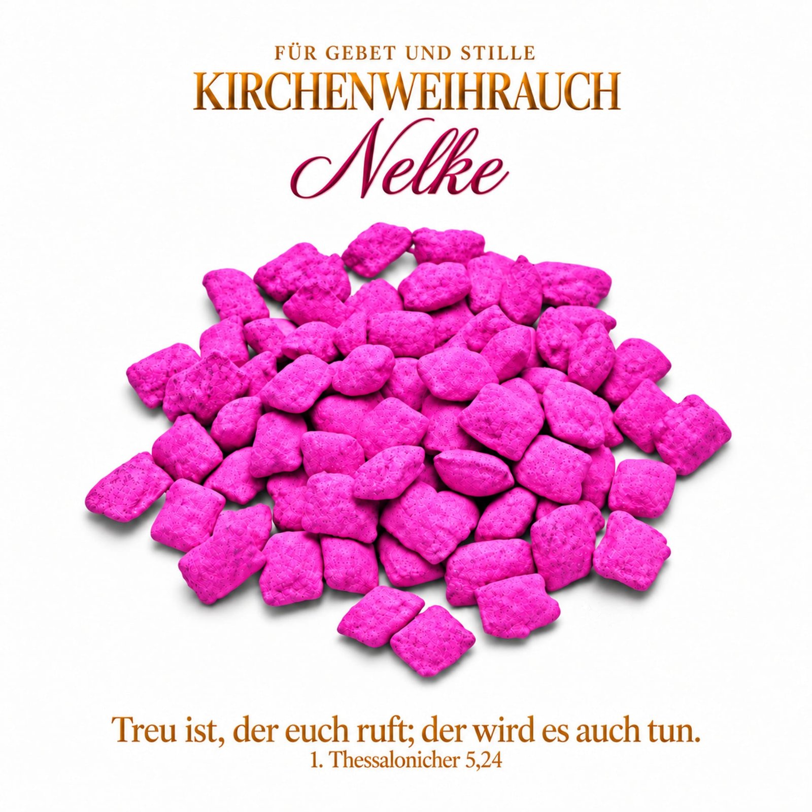 misticSparks Kirchenweihrauch Nelke als lose Weihrauchkörner auf weißem Hintergrund