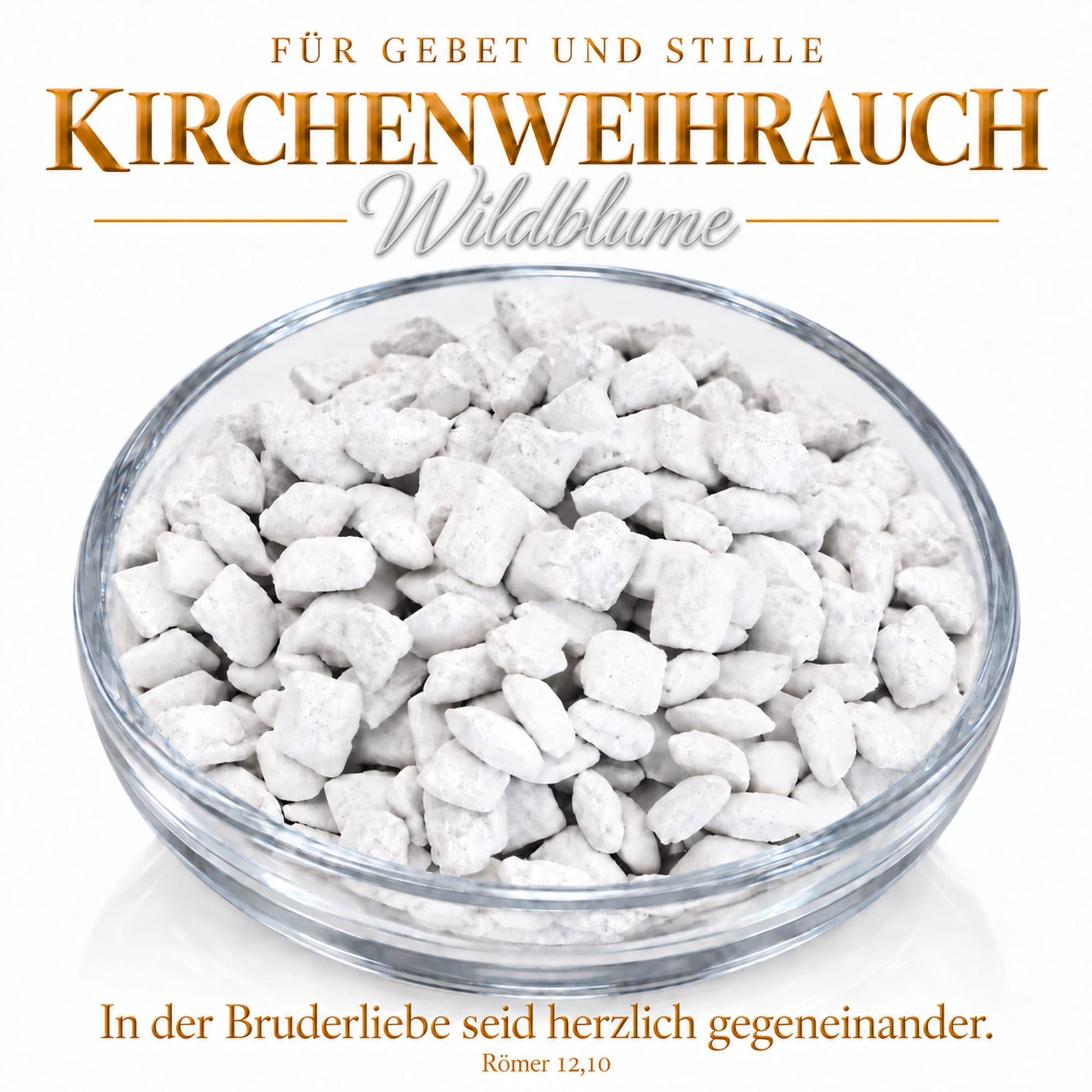 misticSparks Kirchenweihrauch Wildblume in einer Glasschale
