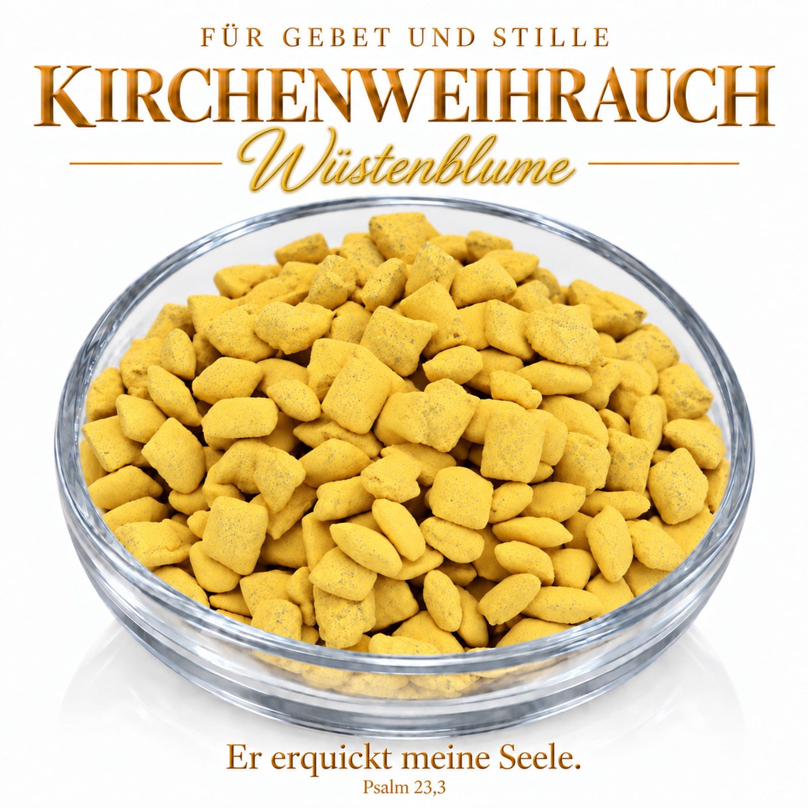 misticSparks Kirchenweihrauch Wüstenblume – Glasschale misticSparks Kirchenweihrauch Wüstenblume in einer Glasschale