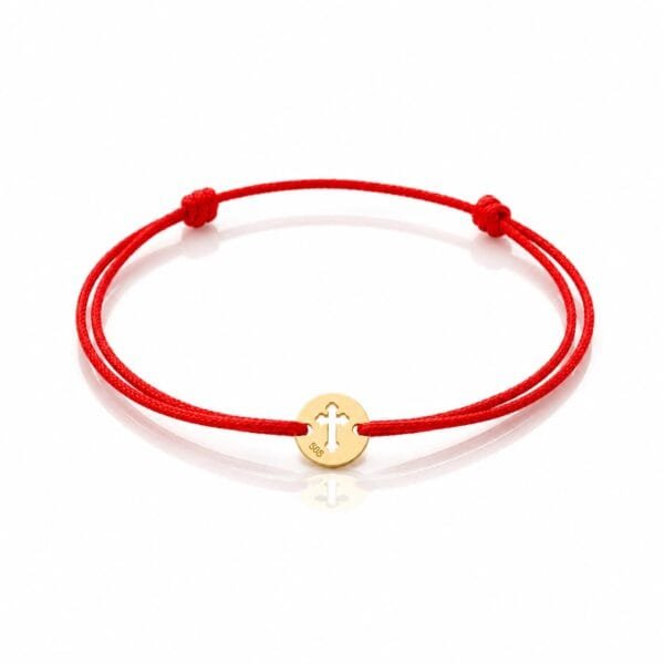 Taufarmband Gold 585 Baby mit Kreuz von misticSparks