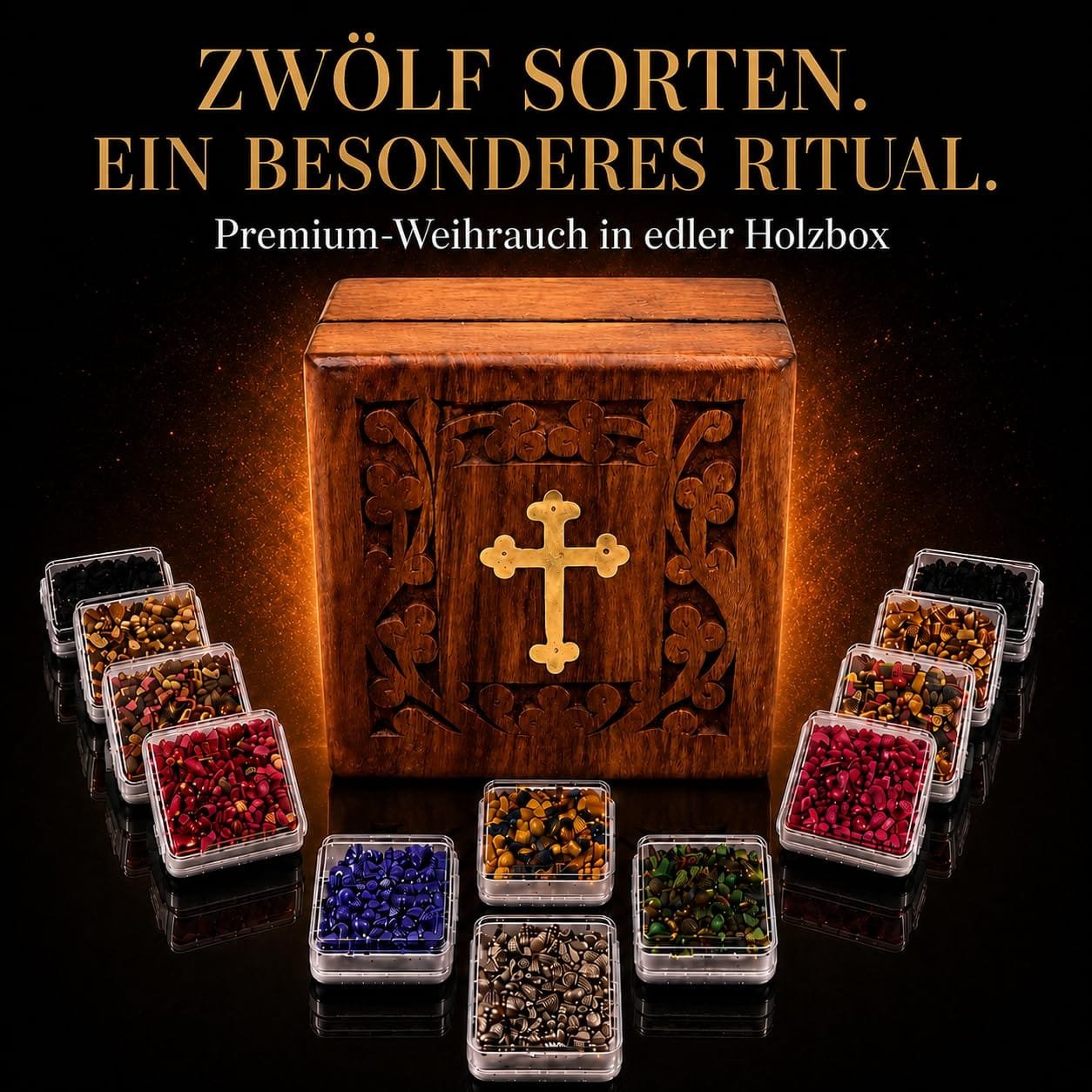 Weihrauch Geschenkset – 12 Sorten Kirchenweihrauch – Detailaufnahme
