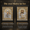 2-ikonen-set-kasan-pantokrator-die-zwei-motive Die zwei Motive im Set: Gottesmutter von Kasan und Christus Pantokrator