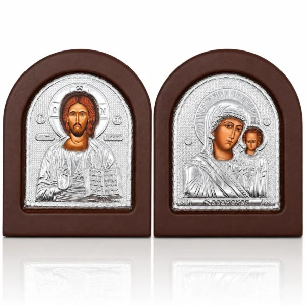 Byzantinisches Ikonen-Set, Maria mit Kind und Jesus Christus
