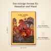 Maße der Ikone Heiliger Demetrios – ca. 15 x 20 cm, zum Aufstellen und Aufhängen