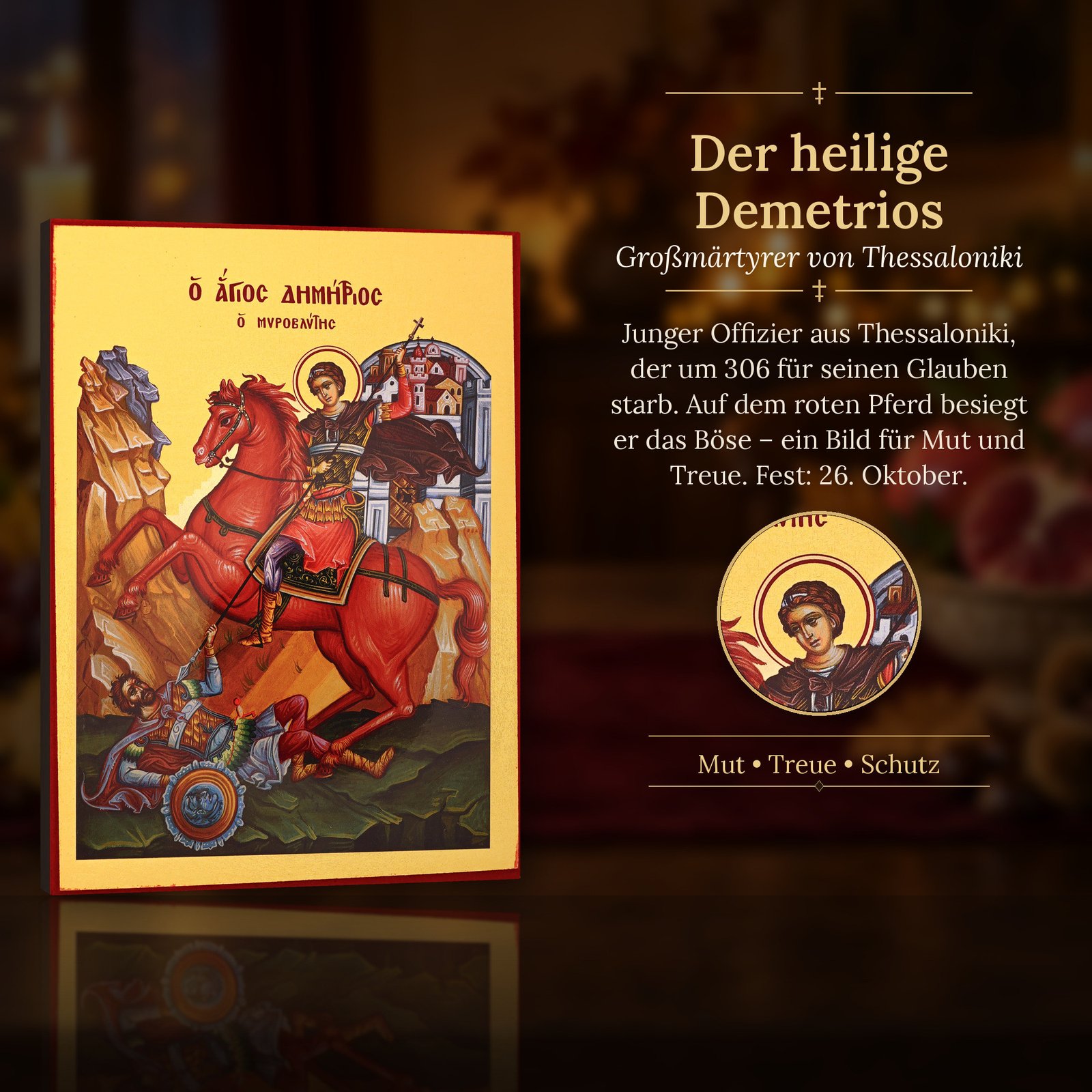 Der heilige Demetrios von Thessaloniki – Bedeutung der Ikone