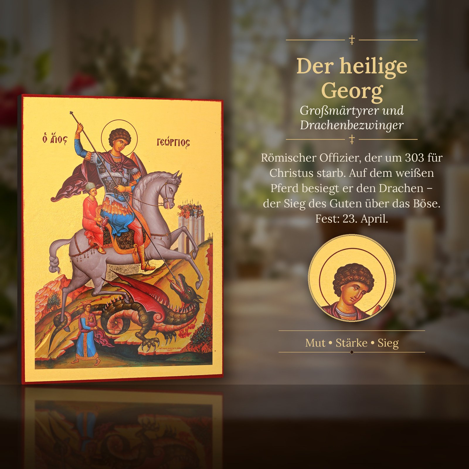 Der heilige Georg, Drachenbezwinger – Bedeutung der Ikone