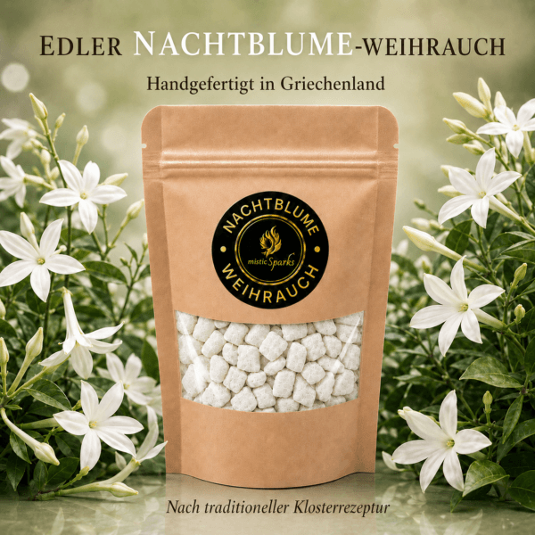 misticSparks Kirchenweihrauch Nachtblume – handgefertigt in Griechenland