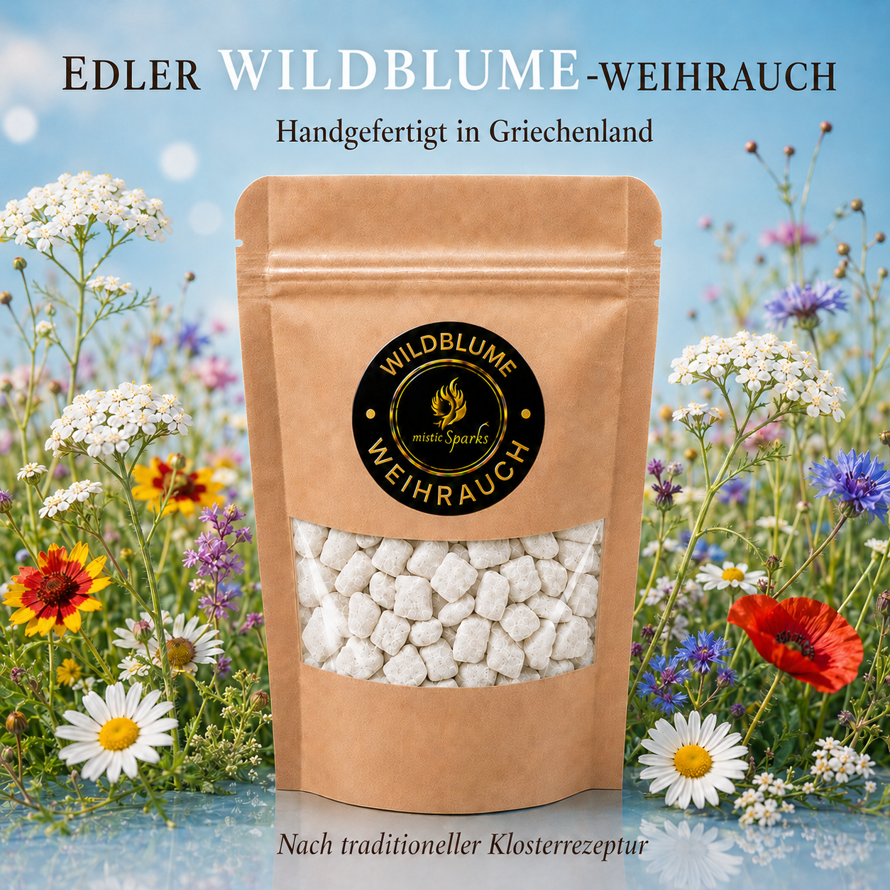 misticSparks Kirchenweihrauch Wildblume – handgefertigt in Griechenland