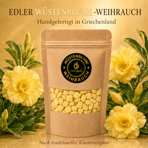 misticSparks Kirchenweihrauch Wüstenblume – handgefertigt in Griechenland