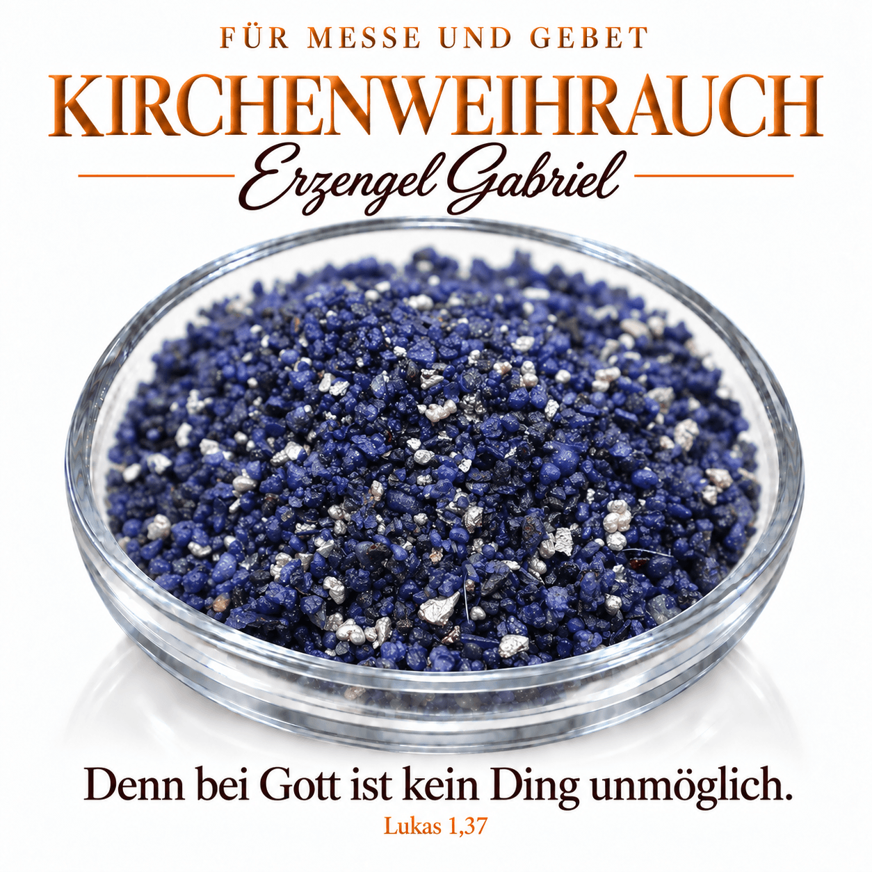 Christlicher Kirchenweihrauch Erzengel Gabriel – Myrrhe – in der Weihrauchschale