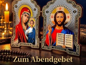 Klappikone aus Holz – Gottesmutter von Kasan & Christus Pantokrator – Ikonen-Diptychon zum Aufstellen 24 Klappikone zum Abendgebet