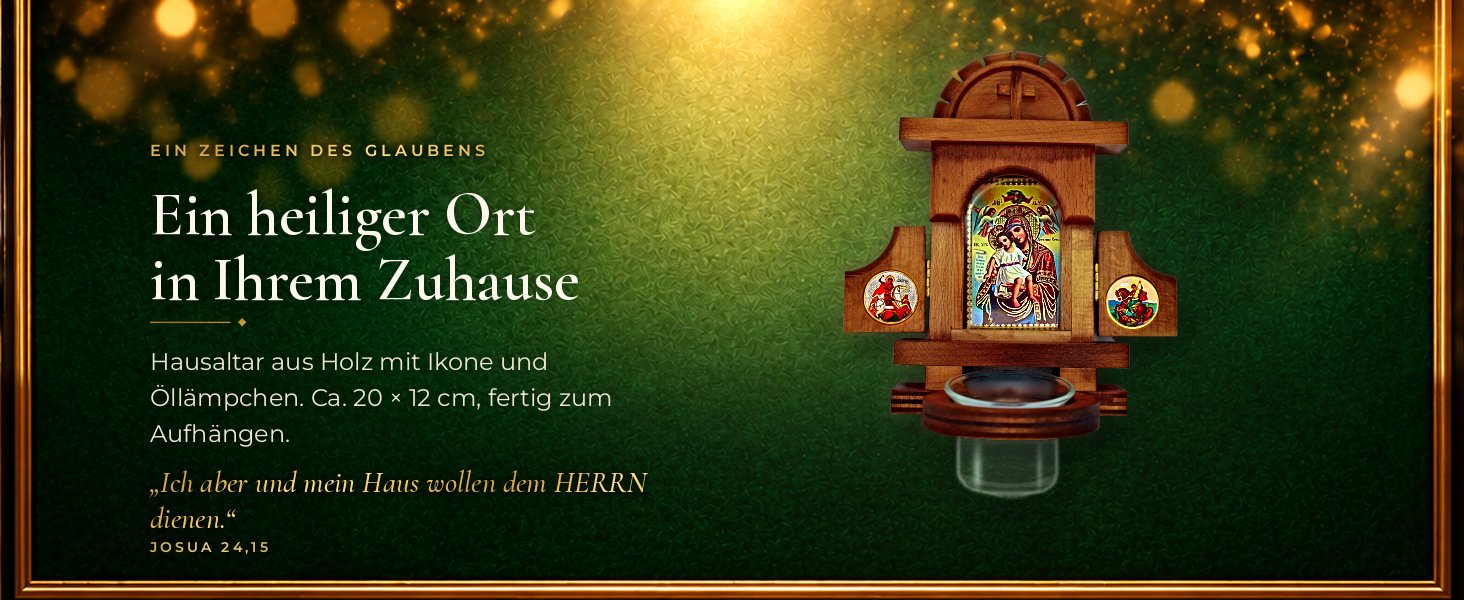 Hausaltar mit Öllämpchen, Gottesmutter „Axion Estin“: Ein heiliger Ort in Ihrem Zuhause