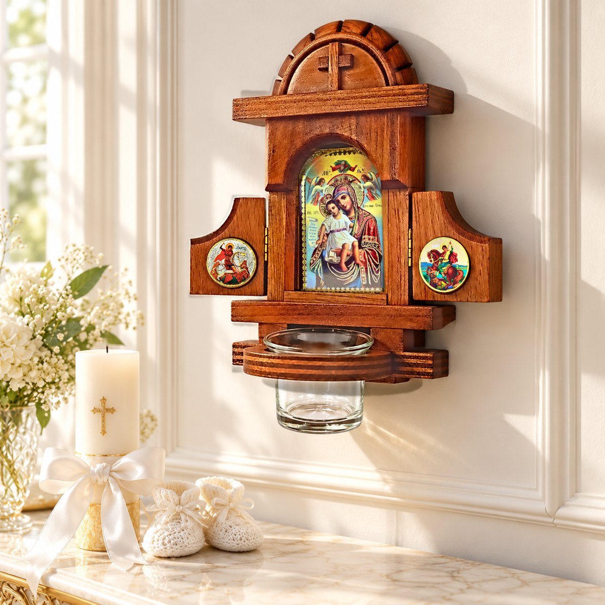 Hausaltar Axion Estin als Geschenk zur Taufe