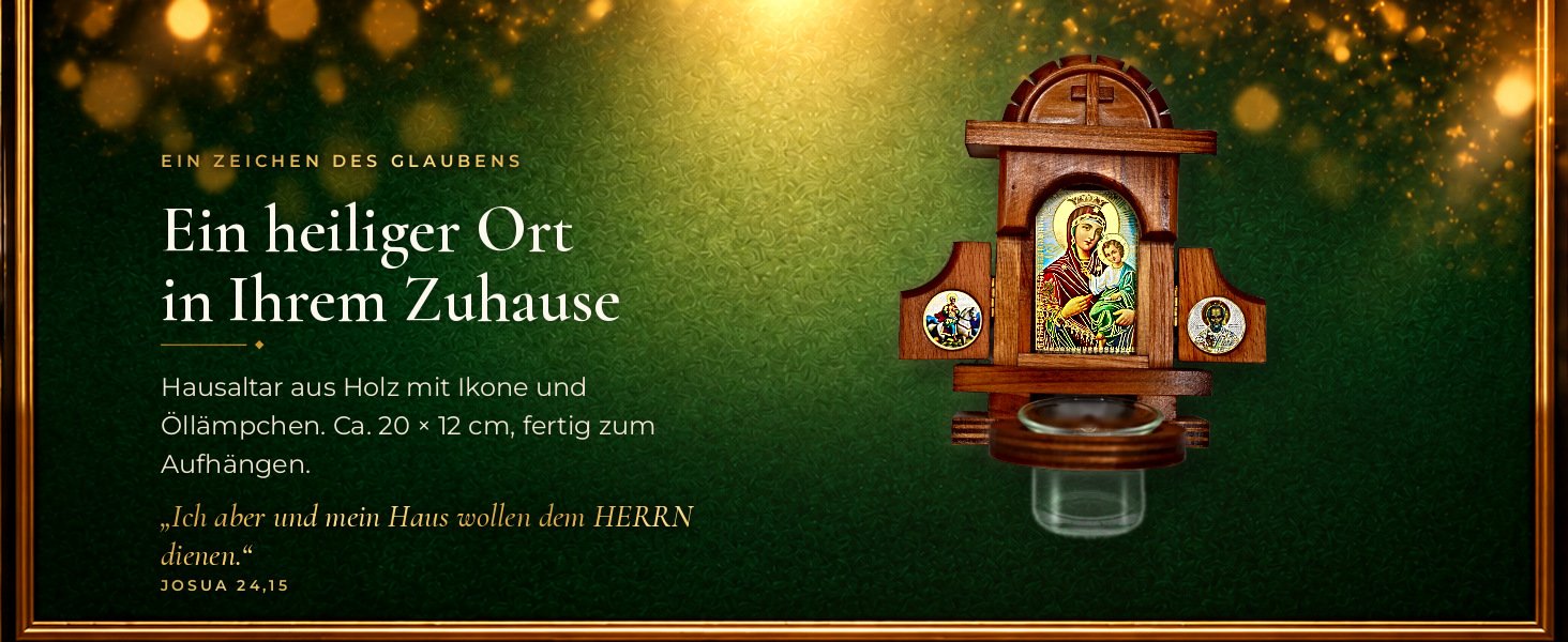 Hausaltar mit Öllämpchen, Gottesmutter Hodegetria: Ein heiliger Ort in Ihrem Zuhause