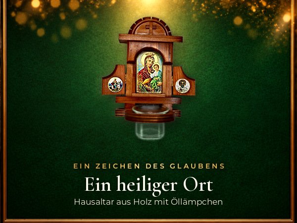 Hausaltar mit Öllämpchen, Gottesmutter Hodegetria: Ein heiliger Ort in Ihrem Zuhause