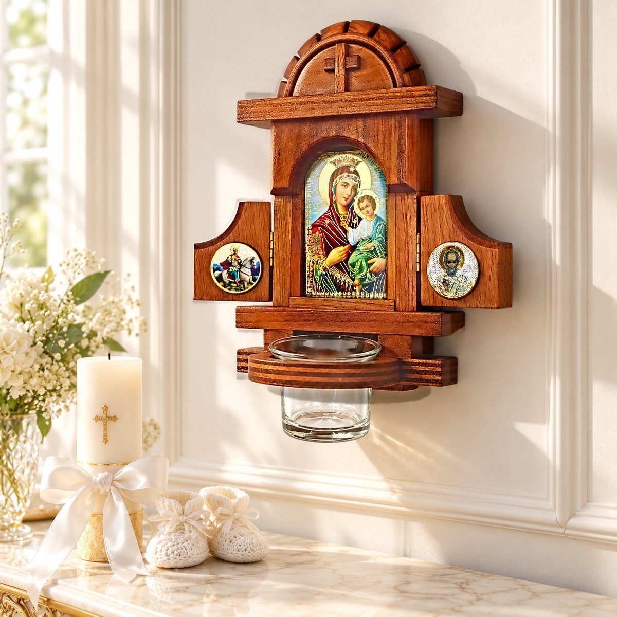 Hausaltar Hodegetria als Geschenk zur Taufe