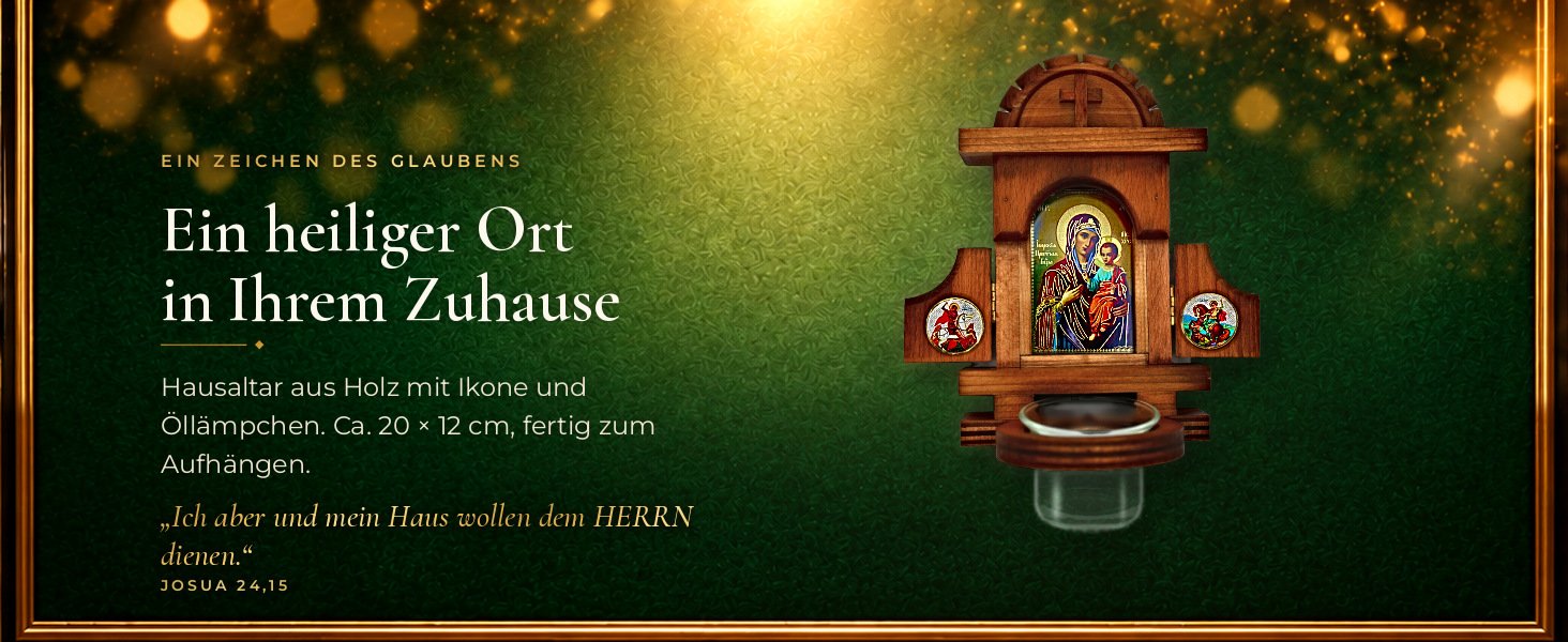 Hausaltar mit Öllämpchen, Gottesmutter von Iveron: Ein heiliger Ort in Ihrem Zuhause